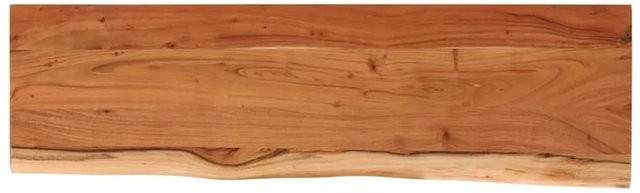 vidaXL Wandregal aus Akazien-Massivholz in Braun mit Baumkante, B/T/H: 100 x 30 x 2,5 cm - Bild 1