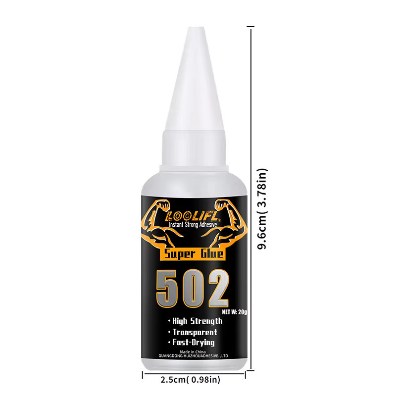 LOOLIFL 502 Superkleber Transparenter Cyanacrylat-Klebstoff für Glas, Kunststoff, Keramik und Schmuck, 20 g - Bild 7