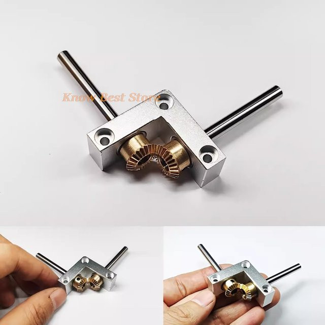 HAOYUNMA Mini-Winkelgetriebe 90-Grad-Kegelrad-Getriebe mit 1:1-Übersetzung für Modellbau und Übertragung, 4/5mm - Bild 1