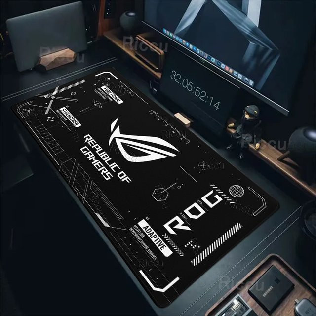 ASUS ROG Gaming Mauspad Extended Aesthetics in Schwarz mit rutschfester Kantenverstärkung - Bild 1