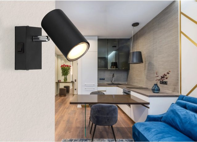 Globo Lighting Wandspot Robby 1-flammig Schwarz matt - Bild 2