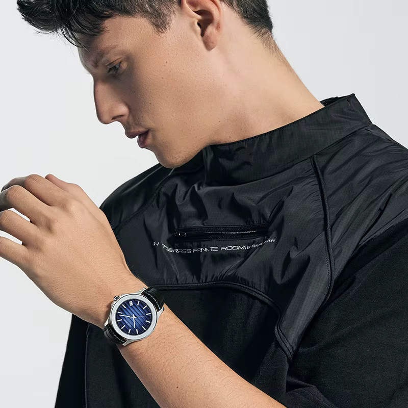 AGELOCER Armbanduhr, Automatik, Edelstahl, Blau, Leder, Herren - Bild 6