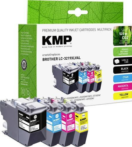 KMP Tintenpatronen Multipack kompatibel mit Brother LC3219XL CMYK für bis zu 3000 und 1500 Seiten - Bild 1