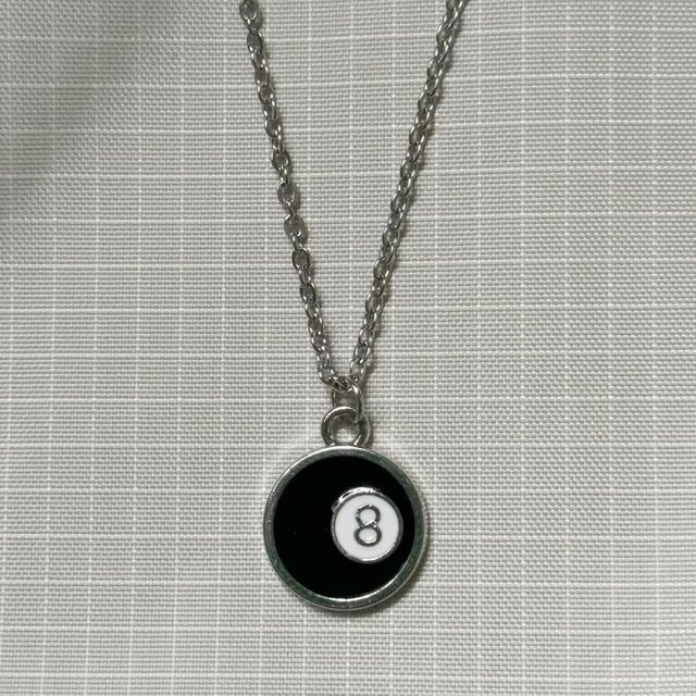YUMEI Halskette, 8-Kugel-Anhänger, Silber, Unisex - Bild 1