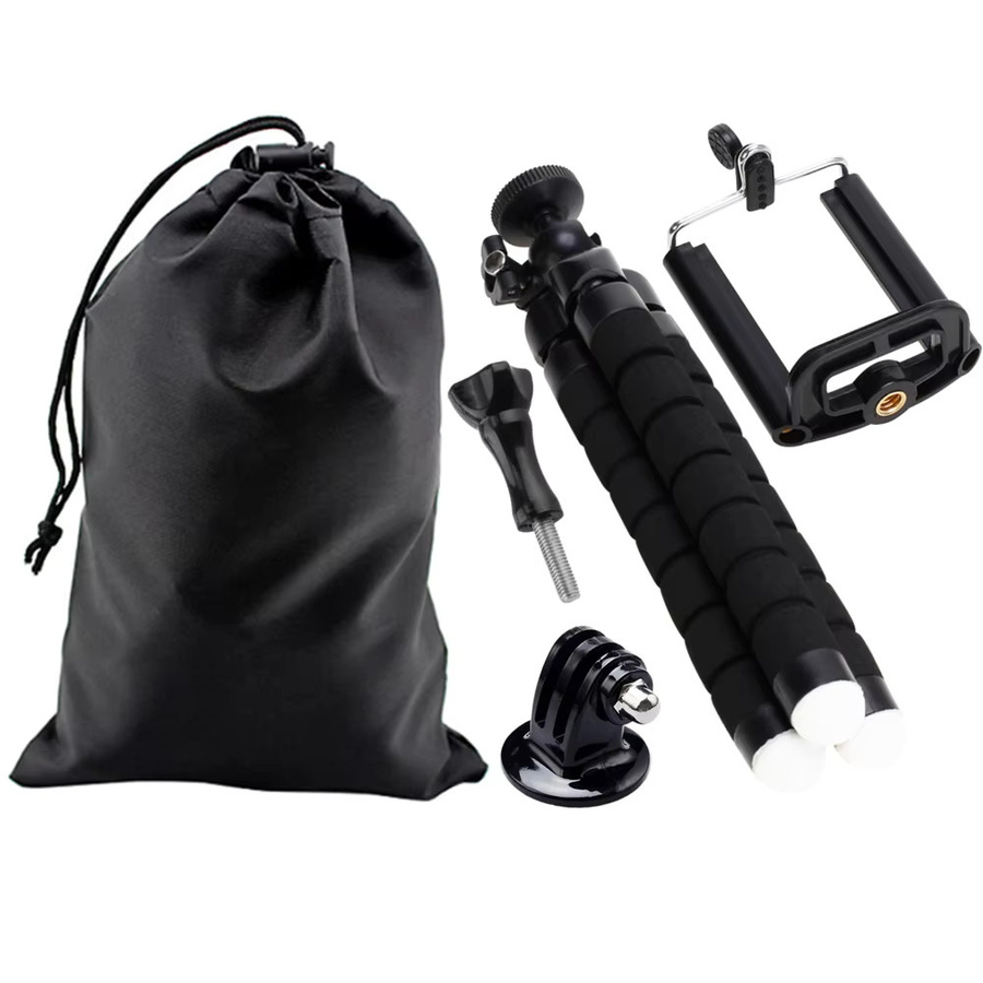 Flexibles Octopus Mini Stativ in Schwarz für GoPro und Action Cameras - Bild 2