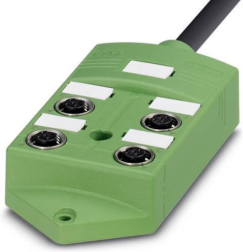 Phoenix Contact SACB-4/ 8- 5,0PUR SCO 1516988 Sensor/Aktorbox passiv M12-Verteiler mit Metallgewinde in Grün - Bild 1