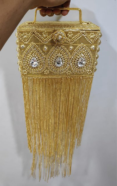 DOYUTIG Abendtasche, Quasten, Strass, Perlen, Damen - Bild 1