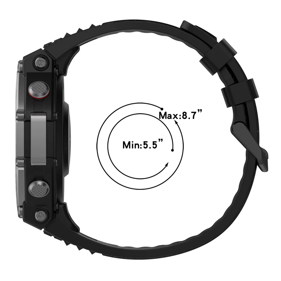 Huami Uhrenarmband Silikon, Schwarz, Unisex - Bild 4