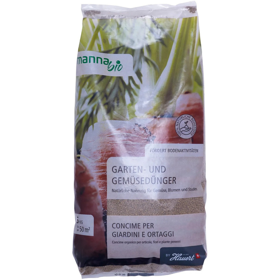 Manna Bio Garten- und Gemüsedünger aus pflanzlichen Rohstoffen, 5 kg - Bild 2