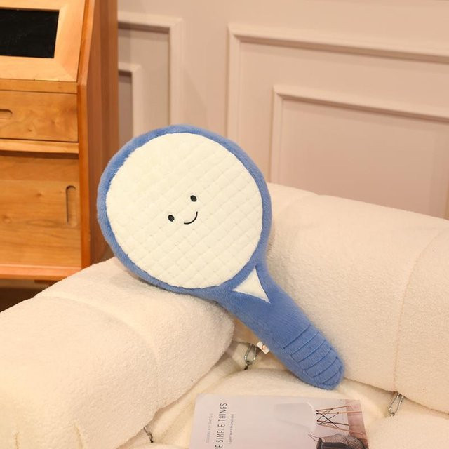 Binchi Fitness Tennis und Tennisschläger Plüschtiere, beige, ab 14 Jahre - Bild 1