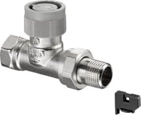 Oventrop Thermostatventil Baureihe AQ DN 20 Durchgang aus Messing in Silber und Grau - Bild 1