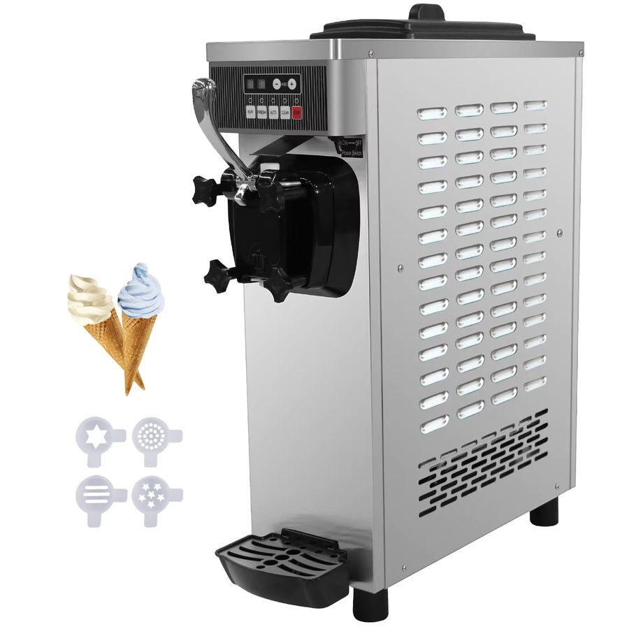 SIHAO Gewerbliche Tisch-Eiscrememaschine mit Einzelkopf in Silber aus Edelstahl mit Warmhaltefunktion und Materialmangelwarnung - Bild 6
