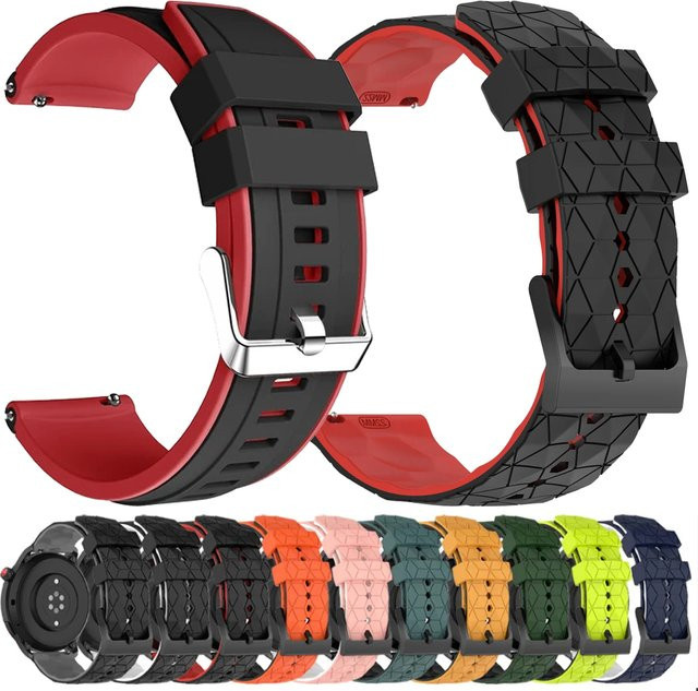 Uhrenarmband Silikon, Schwarz, Unisex, 20mm 22mm - Bild 1