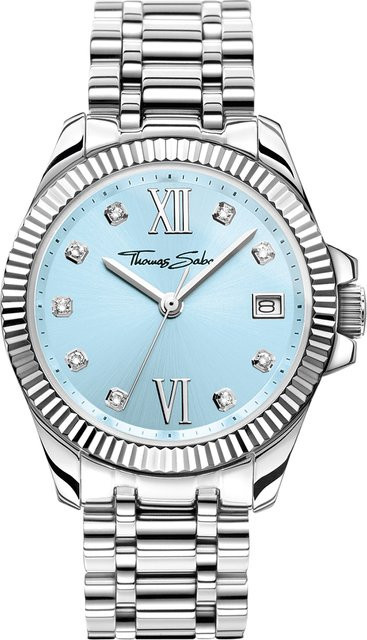 Thomas Sabo Damenuhr, Quarz, Edelstahl, Blau, 33 mm, 10 ATM - Bild 1