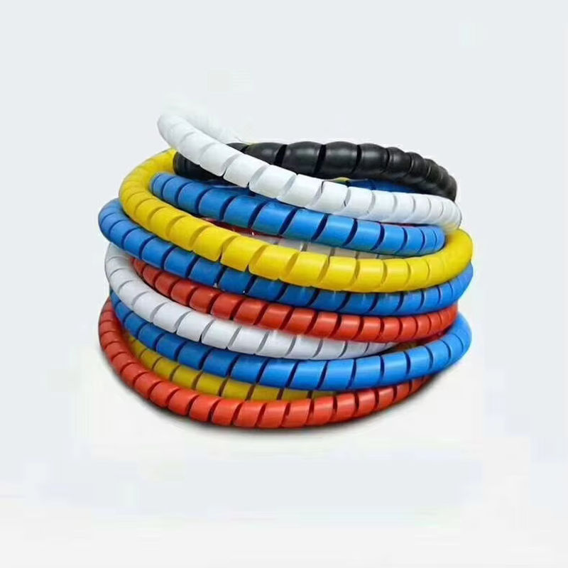 Flexible Spirale Kabelspirale zum Leitungsorganisator und Drahtschutz, Länge: 200 cm, Durchmesser: 8 mm bis 10 mm, Farben: Rot und Mehrfarbig - Bild 5