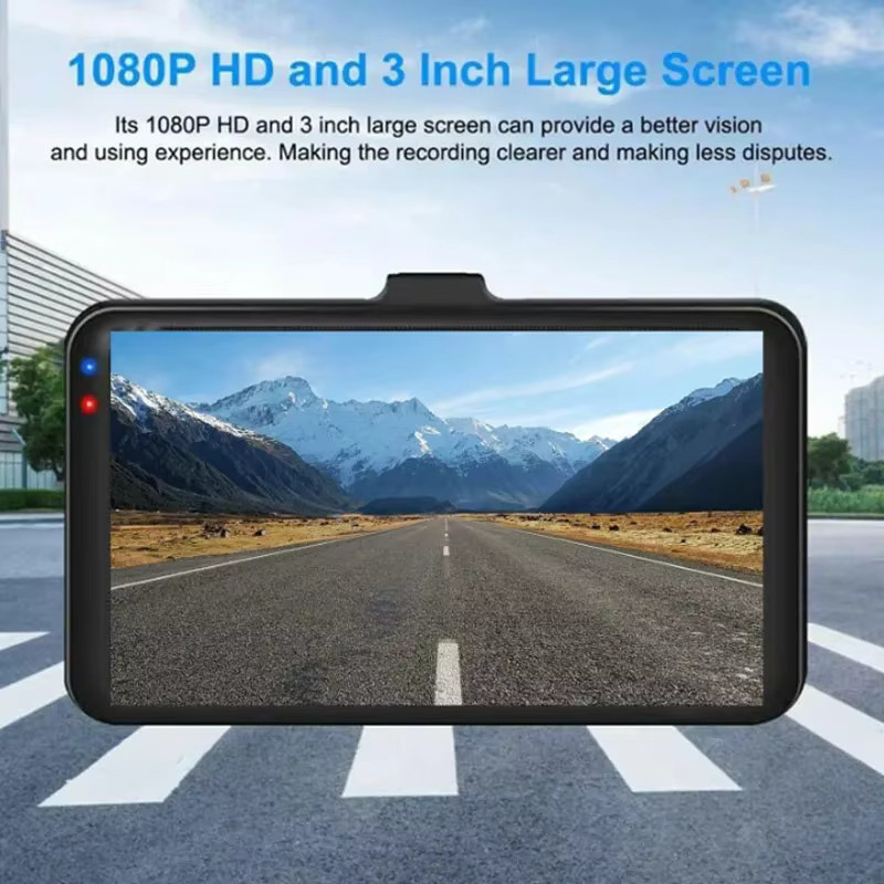 KVANNO Dashcam Full HD 1080P mit Ultraweitwinkel, Nachtsicht und G-Sensor in Schwarz - Bild 2