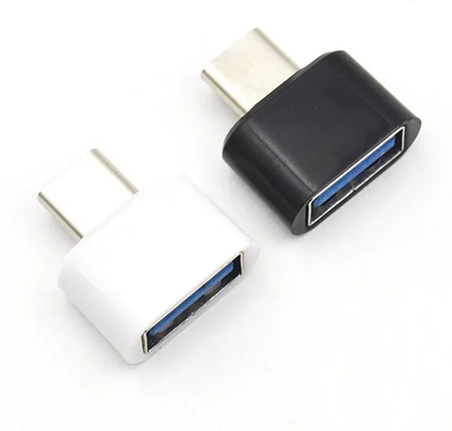 BAJEAL USB-C auf USB-A OTG Adapter Konverter USB 3.1 Stecker auf USB-A Buchse für Tablet Laptop Notebook Computer in Schwarz oder Weiß - Bild 1