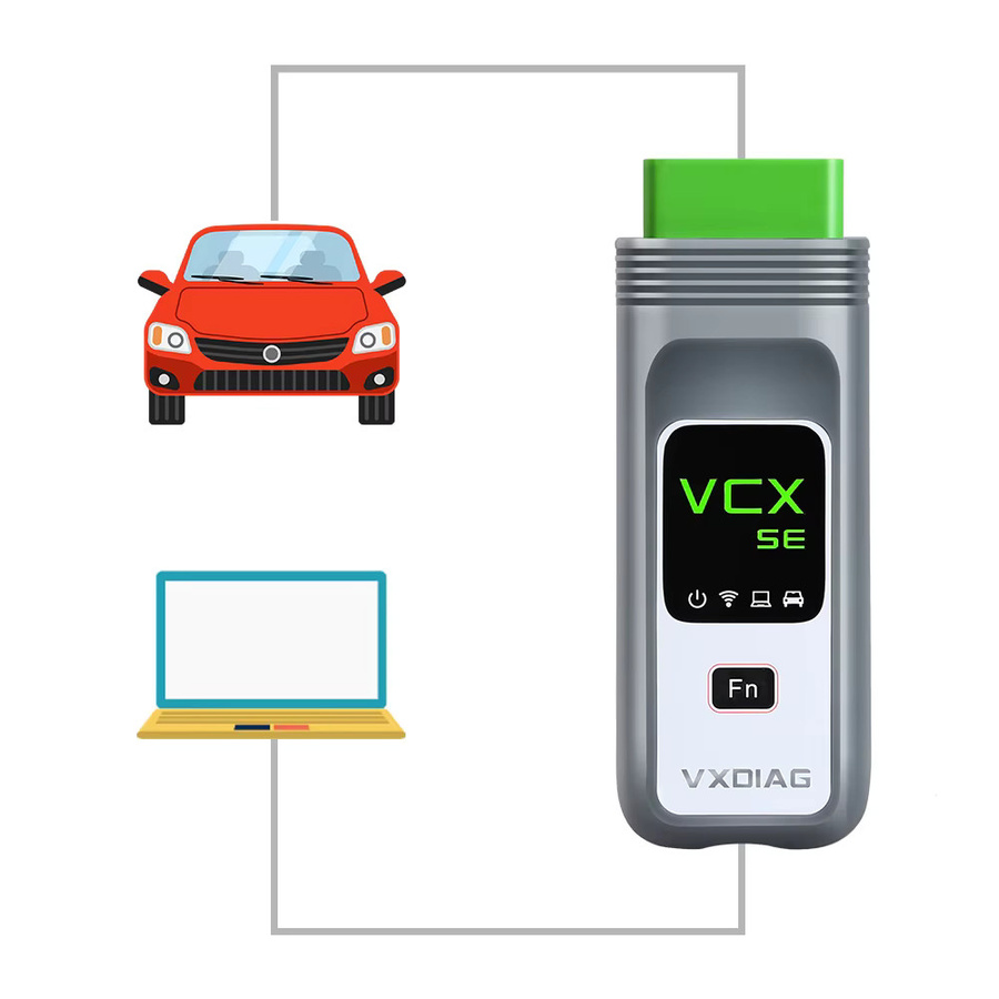 VXDIAG VCX SE Pro 3 in 1 Diagnosegerät in Grau mit kostenloser Auto-Software für GM, Ford, Mazda, VW, Audi, Honda, Volvo, Toyota, JLR und Subaru - Bild 3