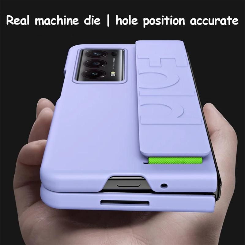 Honor Magic V2 Schutzhülle mit Handgelenk-Handriemen in Lila - Bild 1