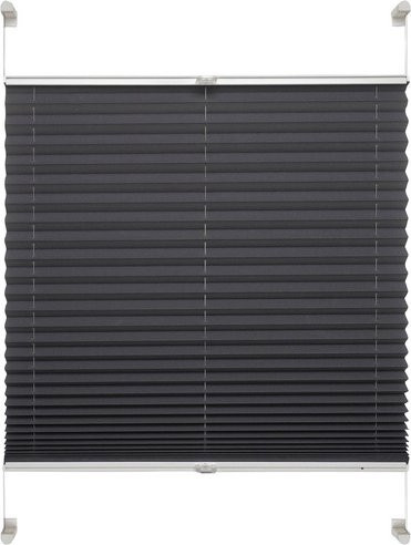 LIEDECO Klemmfix-Plissee aus Polyester in Grau, B: 60 cm, H: 220 cm - Bild 1