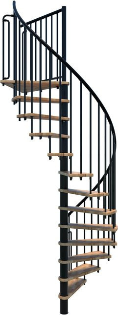 Minka Spindeltreppe Berlin Schwarz für eine Geschosshöhe bis 282 cm - Bild 1