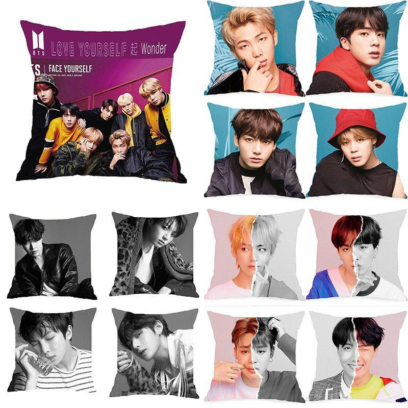 Kpop BTS Bangtan Boys Kissenbezug Jung Kook Black Pfirsichhaut-Material - Bild 6