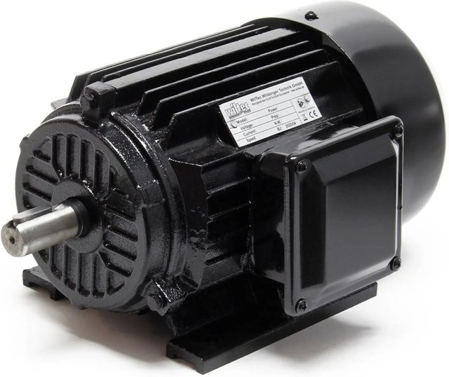 Wiltec Elektromotor 3-phasig 2-polig 22kW 3PS 400V mit Kupferwicklung in Schwarz - Bild 1