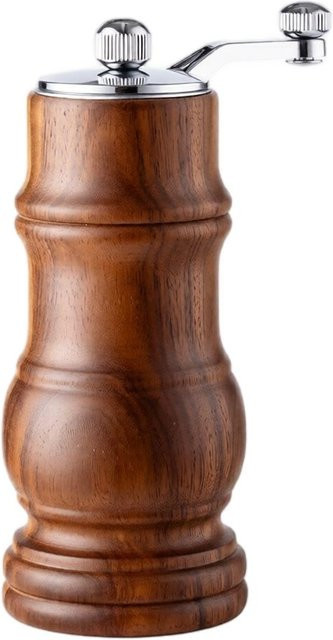 Manuelle Gewürzmühle BILIBILIGAME im Vintage Design aus Holz in Braun mit Edelstahl Mahlwerk - Bild 1
