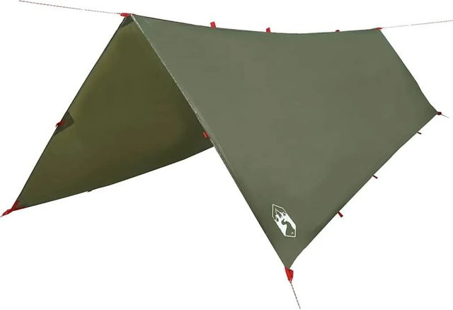 vidaXL Tarp Olivgrün aus Polyester wasserdicht B/T: 506 x 306 cm - Bild 1