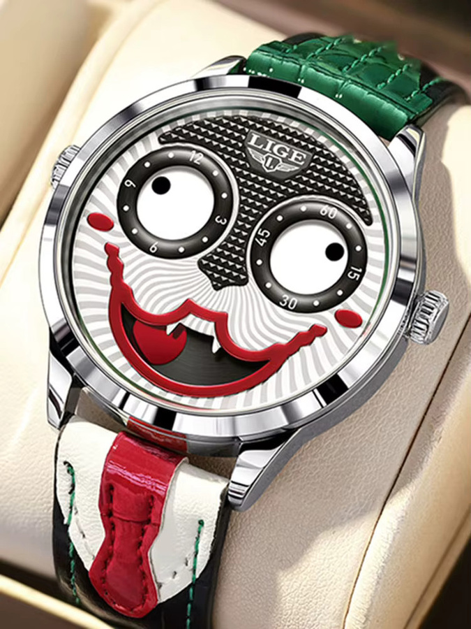LIGE Armbanduhr Quarz, Leder, Edelstahl, Herren - Bild 7