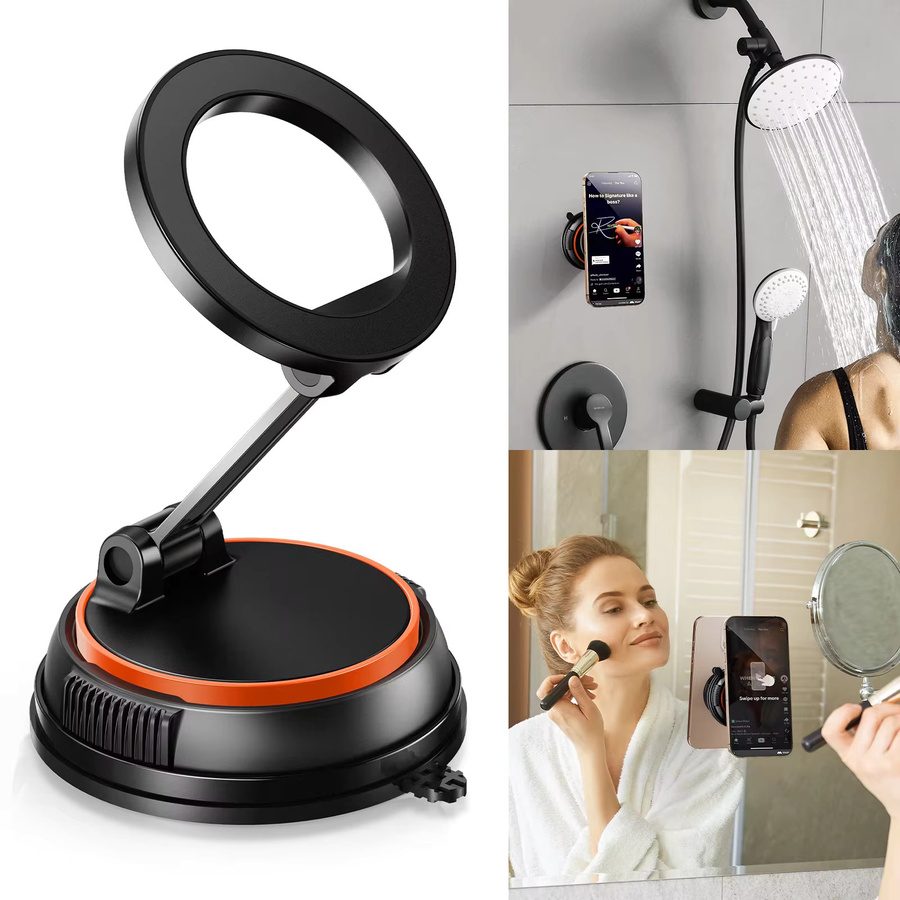 Eary Magnetischer Handyhalter Schwarz mit 360 Grad drehbarem Saugnapf für iPhone und Samsung - Bild 6