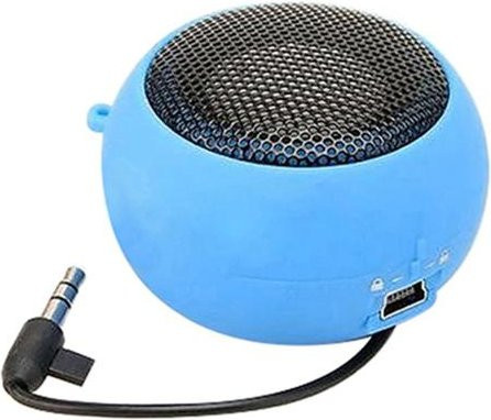 Tragbarer Mini-Hamburger-Lautsprecherverstärker von 3C Accessories für iPod, Laptop und Tablet in Blau mit USB-C Anschluss - Bild 1