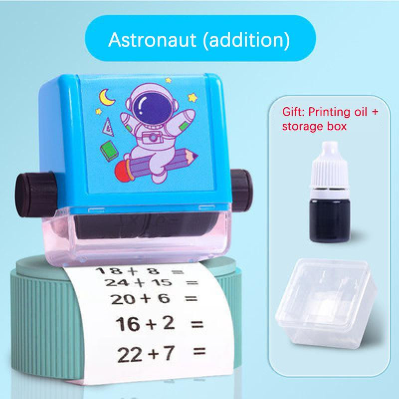 Yiran Furniture Digitaler Roller Lehrstempel für Mathematik: Addieren, Subtrahieren, Multiplizieren und Dividieren für Lernübungen bis 100 - Bild 3