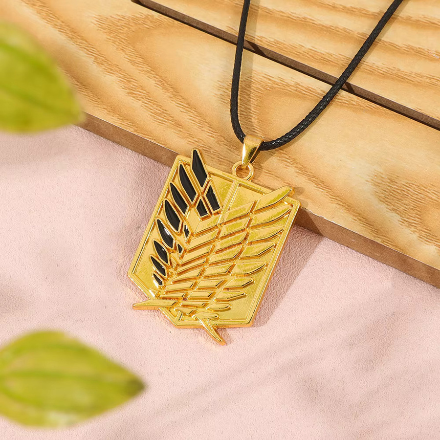 Bandai Anhänger Wings Of Liberty, Gold, Unisex, Lederkette - Bild 3