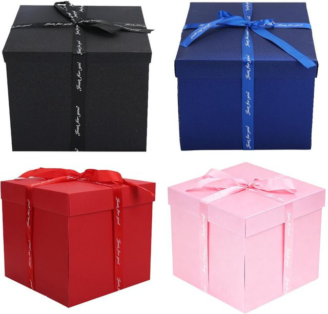 DIY Schmetterling Explosionsbox als Fotoalbum und Geschenkbox in Rot für Geburtstag oder Valentinstag - Bild 1