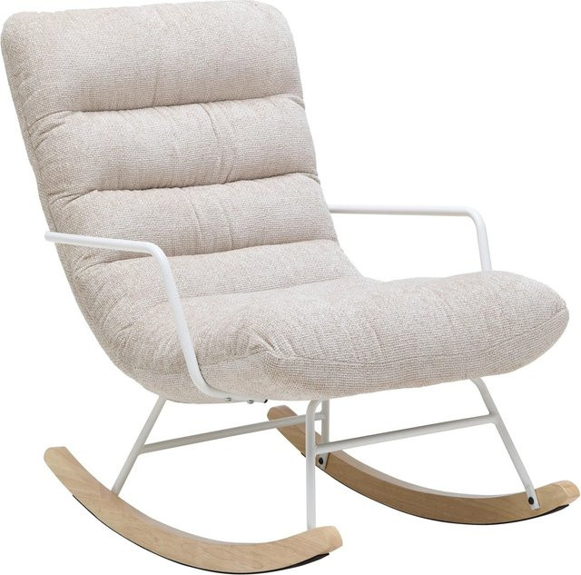 Mömax Schaukelstuhl Swingo in Creme mit Armlehnen und Stoffbezug - Bild 1