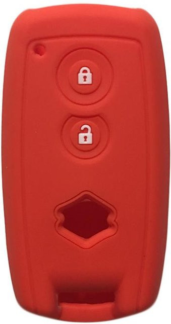 Silicagel Auto Schlüsselabdeckung in Rot für Suzuki SX4 Grand Vitara XL-7 Sport Scross Swift inklusive Schlüsselanhänger und Alarmfunktion - Bild 1