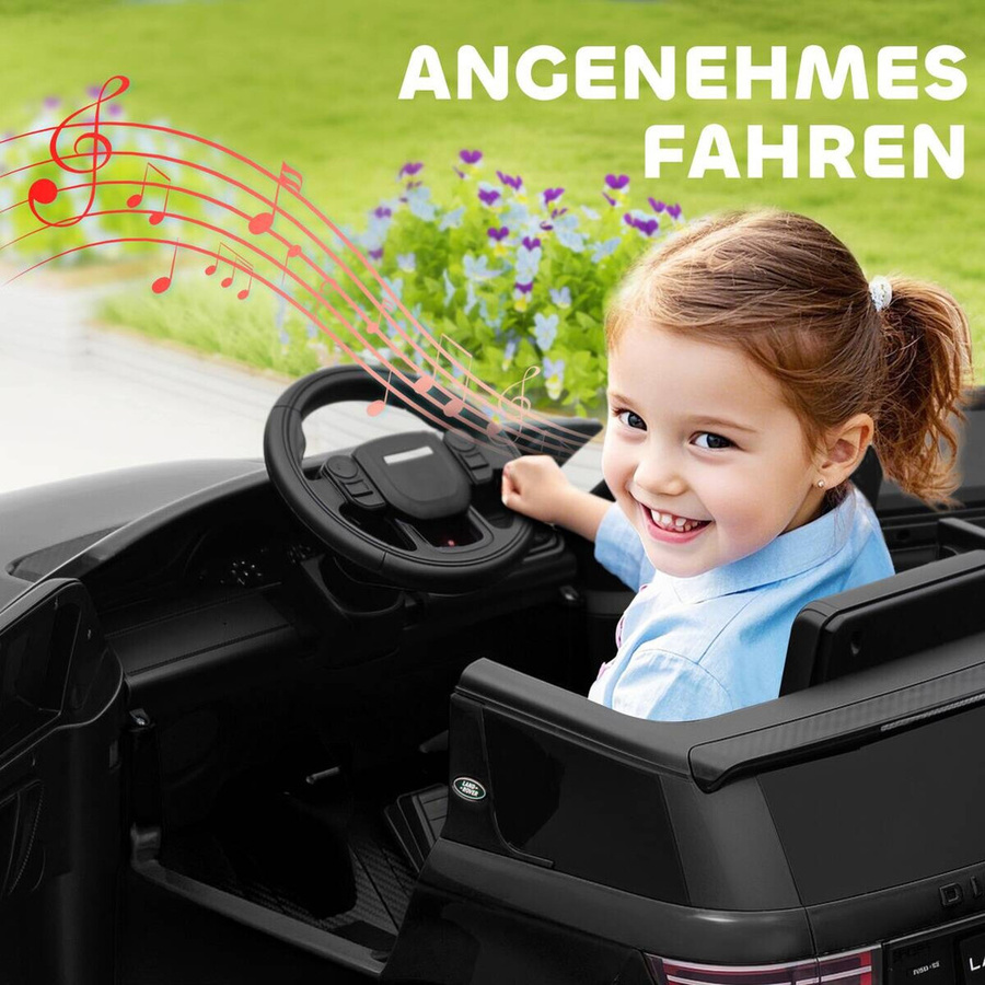 AIYAPLAY Land Rover Discovery Sport Kinder-Elektroauto Schwarz 3-6 Jahre - Bild 4
