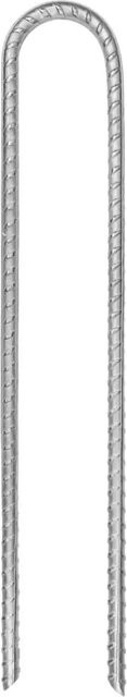 vidaXL Zeltheringe U-Form aus verzinktem Stahl, 12 Stück, Länge: 30 cm, Durchmesser: 7 mm - Bild 1