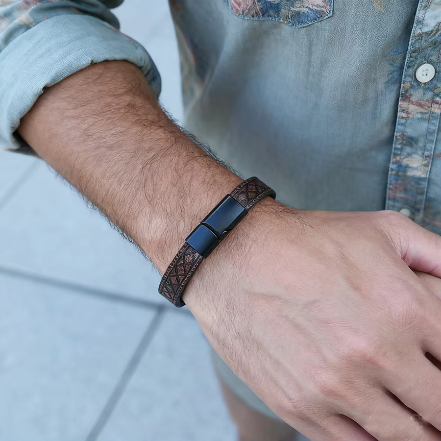 Noter Lederarmband, Punk, Herren - Bild 1