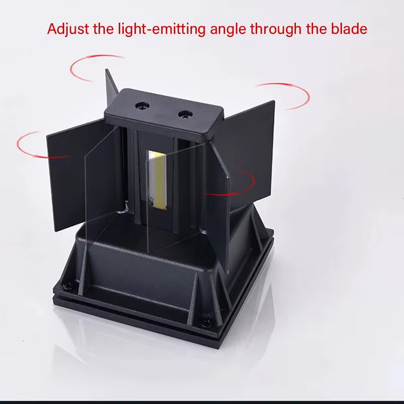 OSABO LED Wandleuchte Outdoor Quadratisch mit Bewegungsmelder in Weiß, Up-Down Licht, IP65 Wasserdicht, Warmweiß - Bild 2
