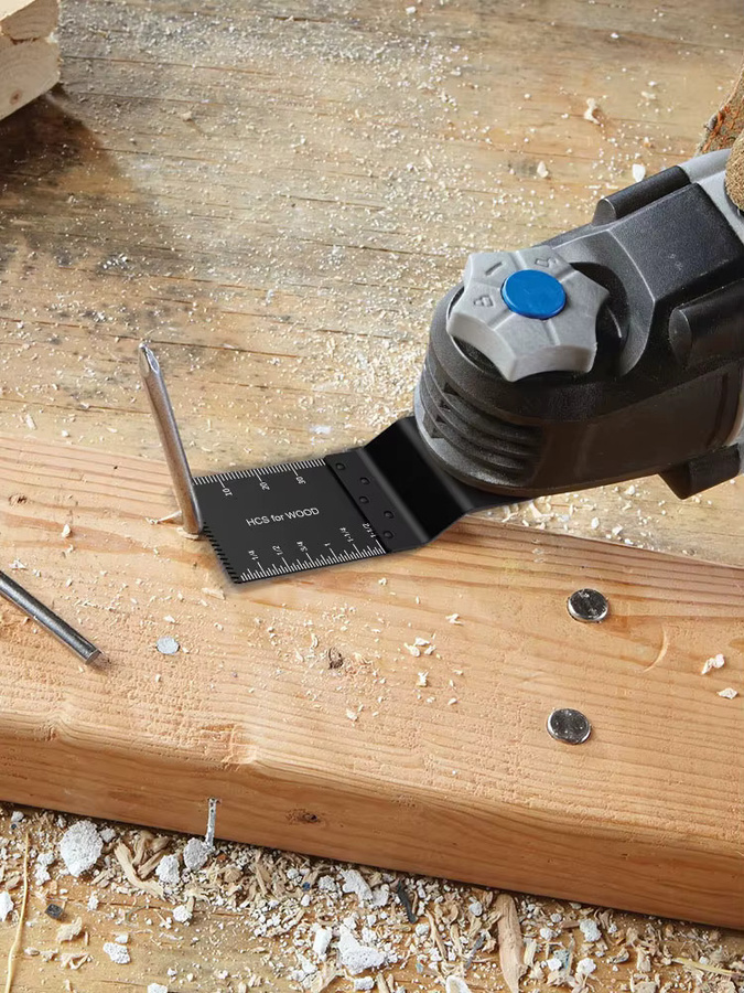Toorise 128-teiliges Oszillierendes Werkzeug Set mit Bi-Metall Sägeblättern, Schabern, Schleifpapier und Schleifscheiben inklusive Adapter - Bild 7
