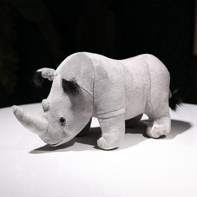 Realistische Nashorn-Plüschtiere, weiche Nashorn-Kuscheltiere, 35cm - Bild 1