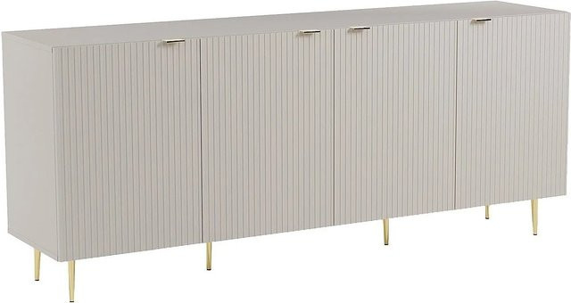 Sideboard Yesinia von Vente-unique in Beige und Gold, Breite: 190 cm - Bild 1