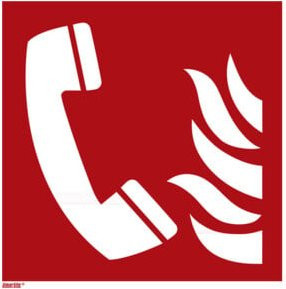 nVent HOFFMAN Brandschutzzeichen Brandmeldetelefon Typ 12200 in Rot - Bild 1