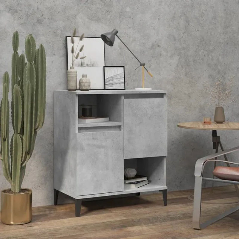 Vidaxl Kommode in Grau aus Holzwerkstoff im modernen Design, B/T/H: 60 x 35 x 70 cm - Bild 1