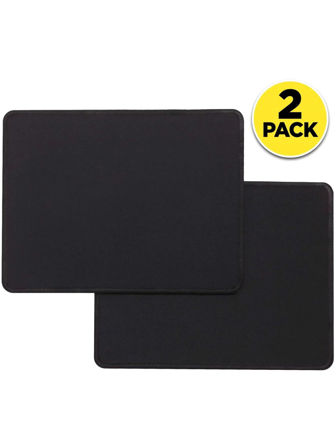 2er-Pack Mairuige Mauspads in Schwarz mit genähtem Rand und rutschfester Unterseite für PC und Laptop - Bild 7