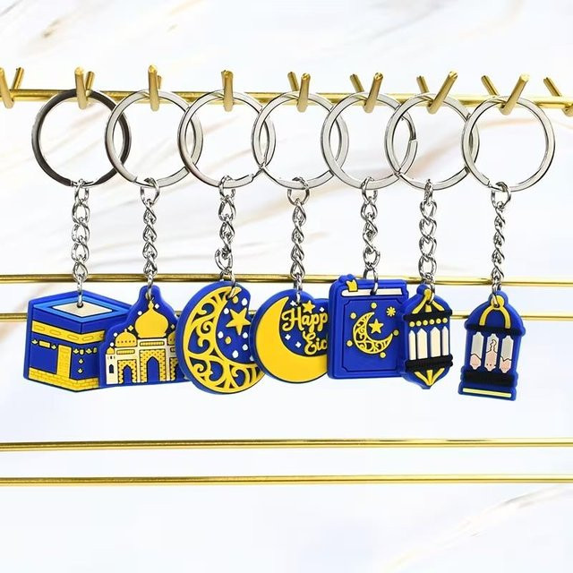 10-teiliges ZQNYCY Eid Mubarak Schlüsselanhänger-Set mit Mond und Laterne als islamische Ramadan Dekoration und Geschenk für Party und Taschenanhänger - Bild 1