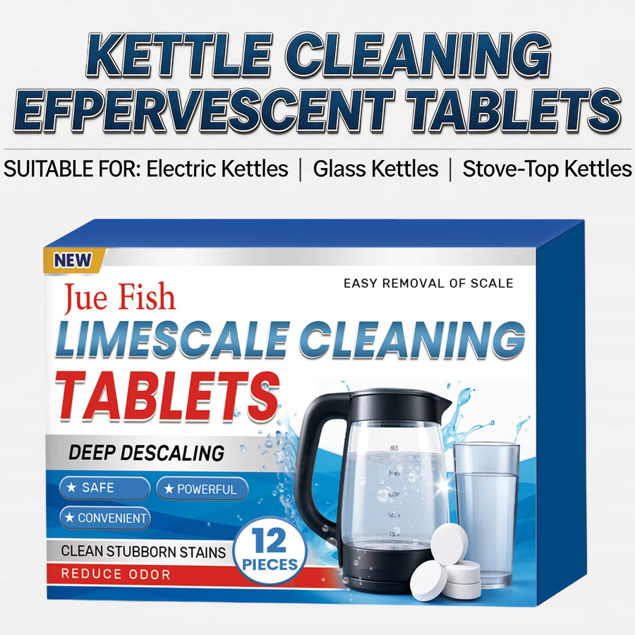 Jue-Fish Entkalkungstabletten für Wasserkocher und Kaffeemaschinen in Multicolour zur Entfernung von Kalkablagerungen und Gerüchen - Bild 2