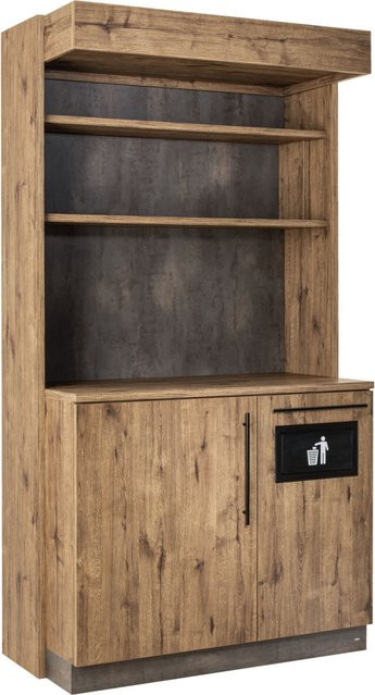 VEGA Servicestation Baristo Classic mit Abfallsystem in Eiche Antik, B/T/H: 115 x 62 x 216 cm - Bild 1